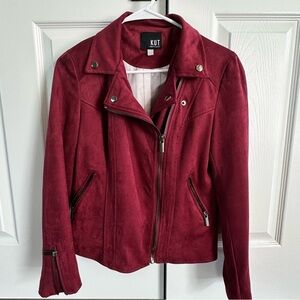 Dark red suede Blazer